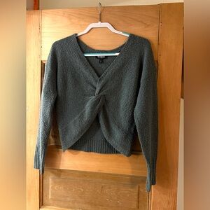 Express V-Neck Sweater - Sage